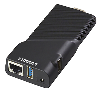 Snappy Digital Signage-W4-SE-4GB device showcasing a compact, customizable multimedia solution with 4K support, Android OS, and robust hardware specifications, ideal for modern signage applications