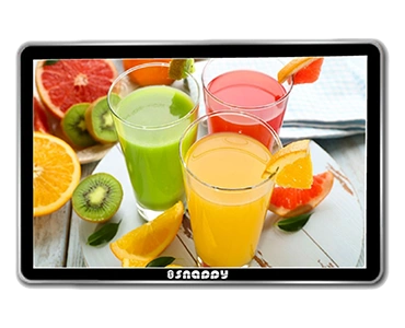 Snappy 23.6-inch advertisement player with metal wall mount for efficient digital signage display