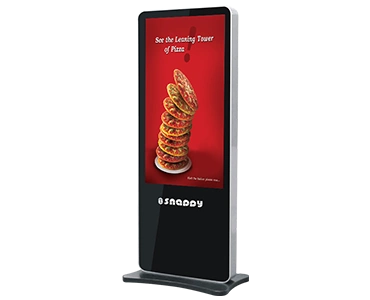 Snappy 55-inch advertisement player with floor mount for high-impact digital signage displays