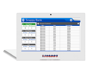 snappy 10.1-inch call unit L type for queue management and customer service applications