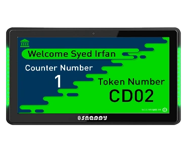 Snappy 10.1-inch capacitive touch counter display with side light LED bar, perfect for retail and promotional product displays