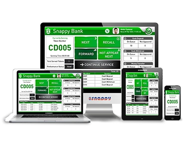snappy web application counter call unit for queue management and customer service applications