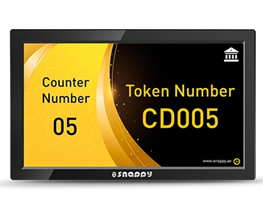 Snappy 18.5-inch counter display for information and promotions