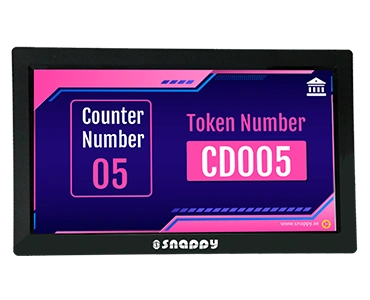Snappy 21.5-inch counter display for information and promotions