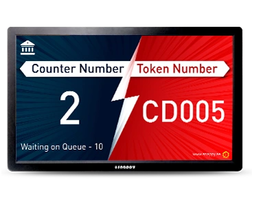 Snappy 27-inch counter display for information and promotions