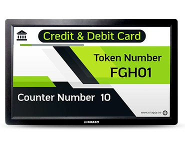 Snappy 32-inch counter display for information and promotions