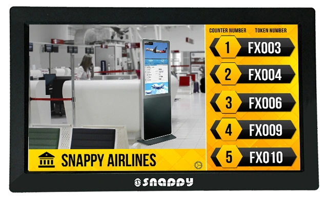 Digital Signage + Queue Status