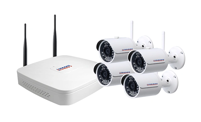 4 CH 720P WiFi Network Surveillance Security System