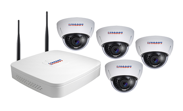 4 CH 720P WiFi Network Surveillance Security System