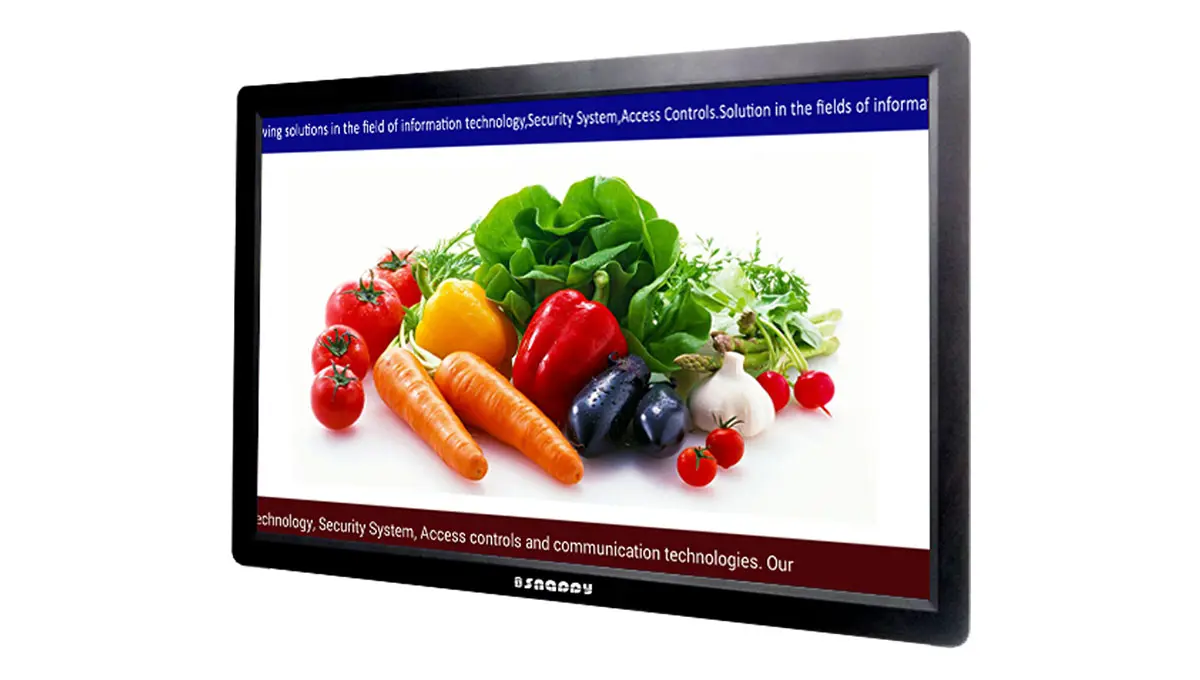 High-resolution 14-inch Snappy wall mount digital signage display