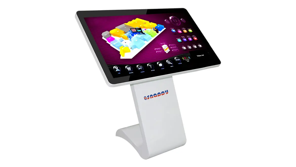 Snappy 32-inch floor mount touch kiosk digital signage high resolution