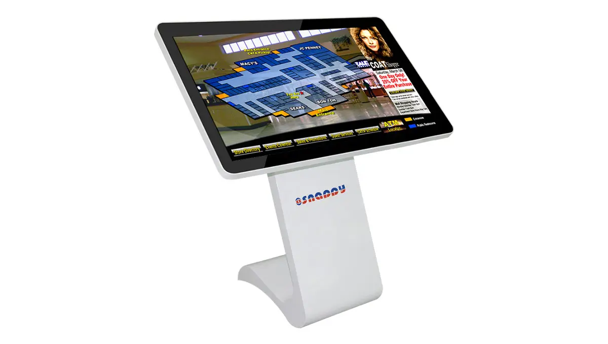 Snappy 47-inch floor mount touch kiosk digital signage high resolution