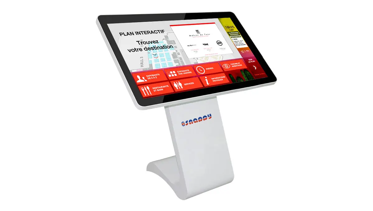 nappy 55-inch floor mount touch kiosk digital signage high resolution