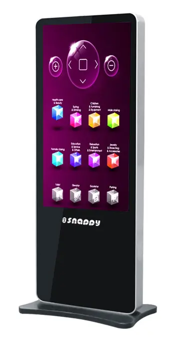 Snappy 65-inch Interactive Touch Kiosk Floor Mount - Front View