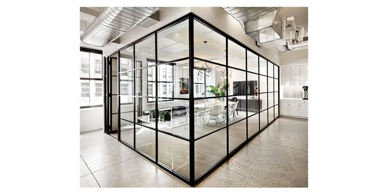 Smart Glass in meeting room providing a modern transparent look