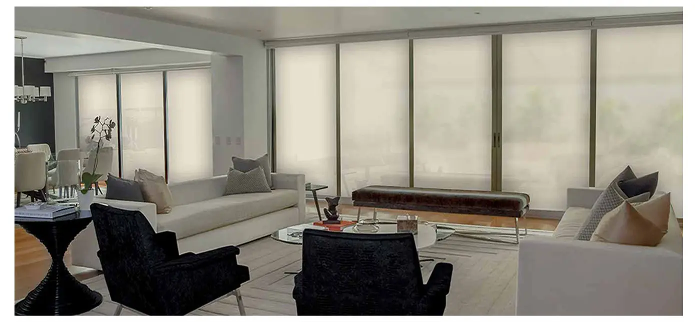 Smart Glass at reception area switched to opaque privacy mode