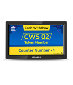 Snappy 14-inch counter display for information and promotions