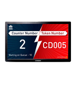 Snappy 27-inch counter display for information and promotions