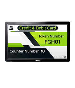 Snappy 37-inch counter display for information and promotions