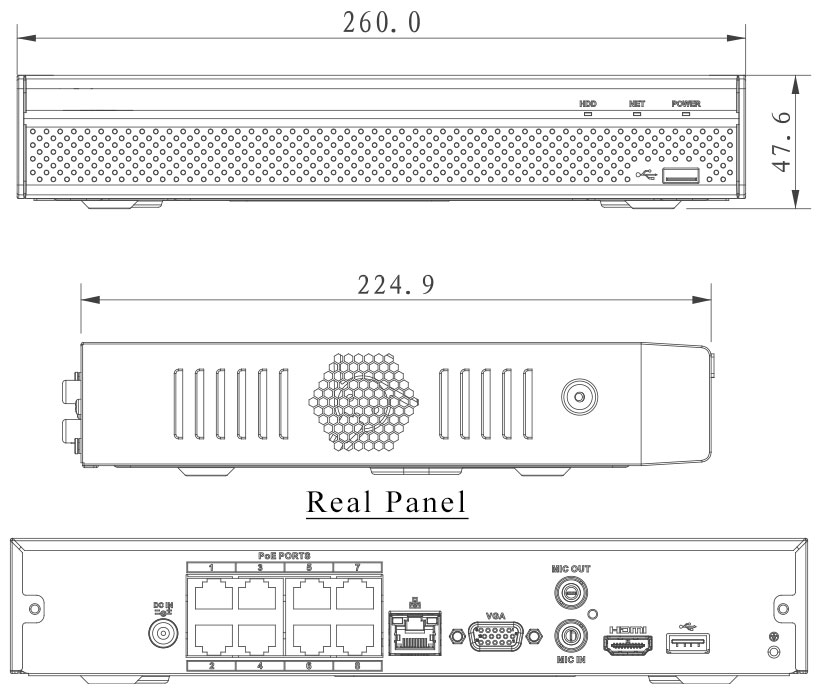 4/8 Channel Smart 1U 4PoE Network Video Recorder - NVR-14RC-4P