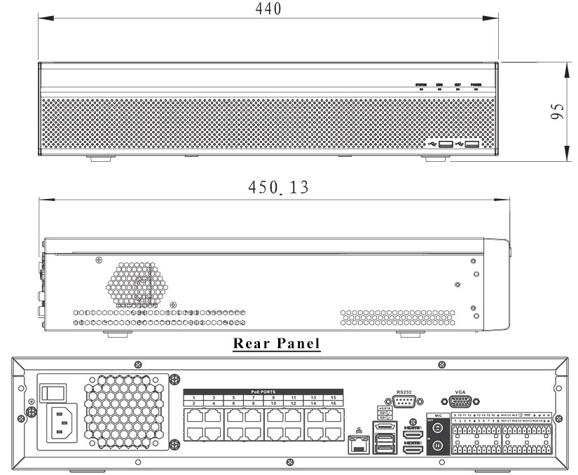 4/8 Channel Smart 1U Lite Network Video Recorder - NVR104HS-SS