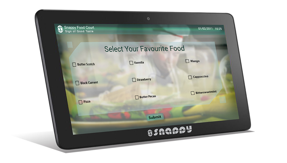 snappy right side view of Wi-Fi-enabled 10.1-inch feedback management system camera