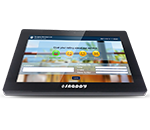 snappy top-angle view of feedback management system camera with 10.1-inch display