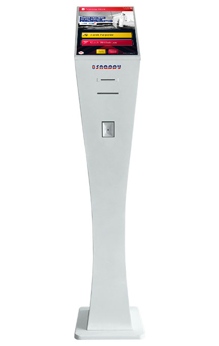 Snappy Ticket Dispenser Freestand 15.6 Inch for Efficient Ticket Management-whitecolor