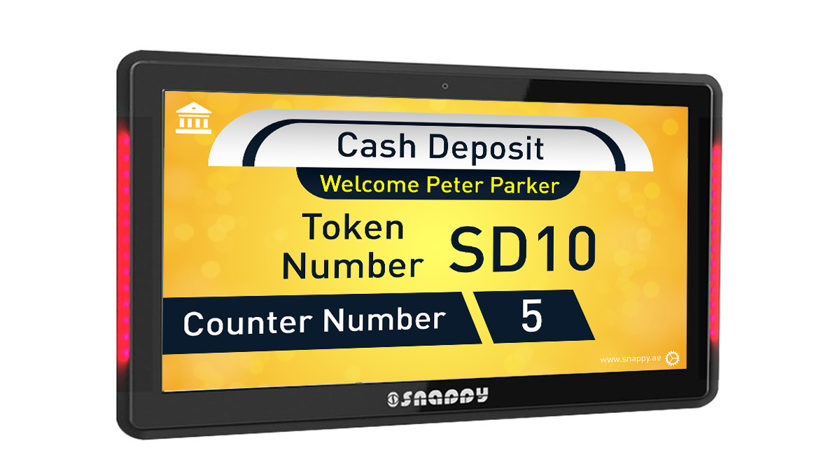 Snappy 13.3-inch capacitive touch counter display with side light LED bar, perfect for retail and promotional product displays-3