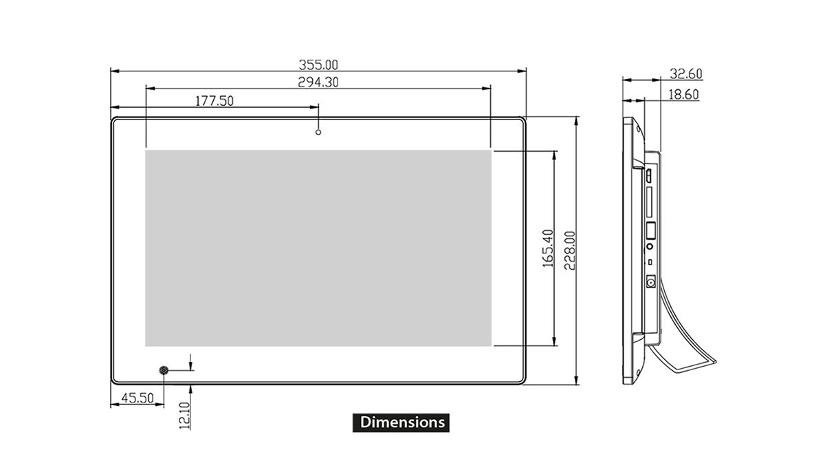 Snappy 14-inch counter display for information and promotions model-GFE0601-6