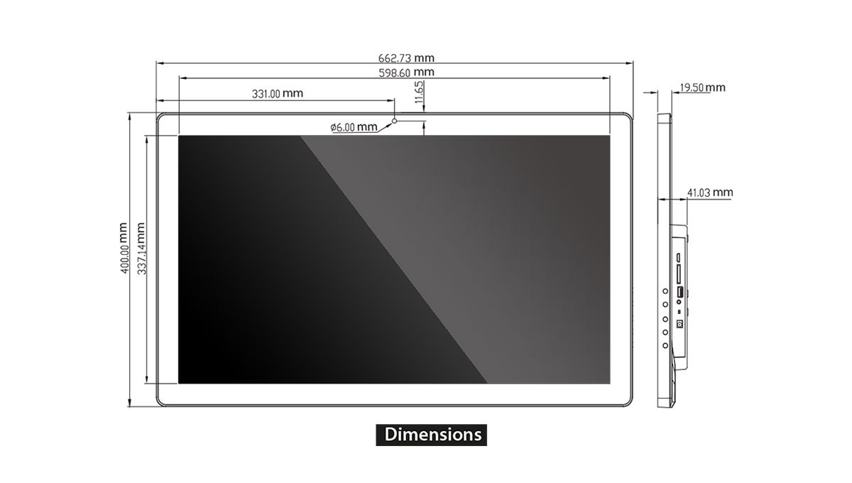 Snappy 27-inch counter display for information and promotions model-GI9411AW 6
