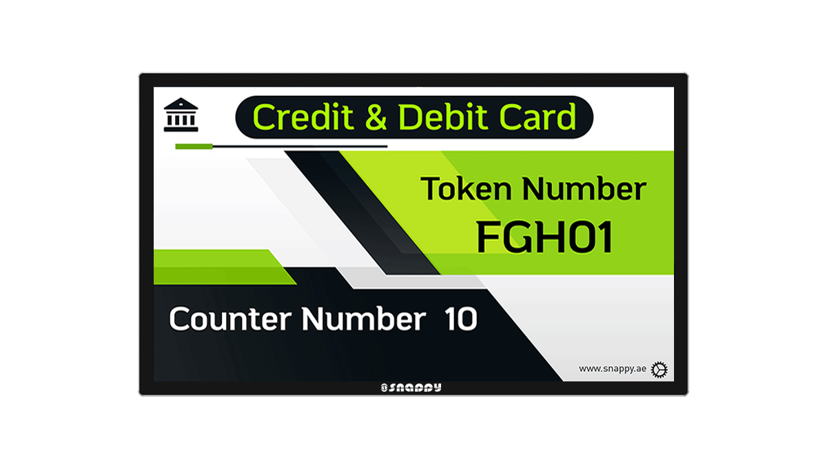 Snappy 32-inch counter display for information and promotions