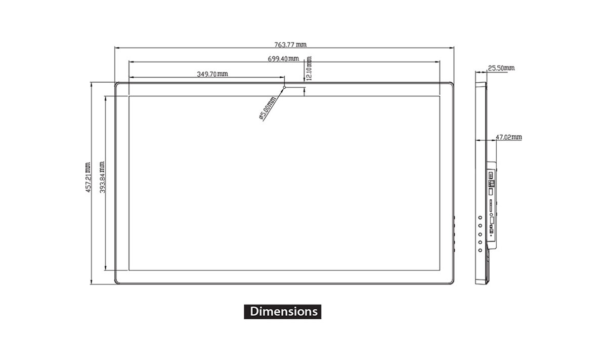Snappy 32-inch counter display for information and promotions model-GI8911AW-7