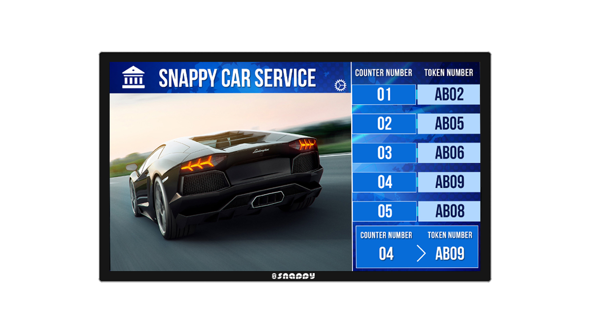 Queue Status Display System 55inch