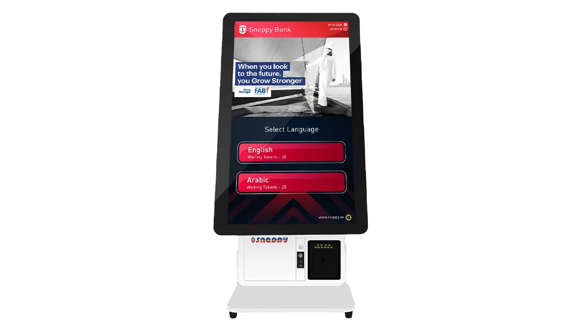 Snappy 21-inch Ticket Dispenser Display for Interactive Use model-SG124-1