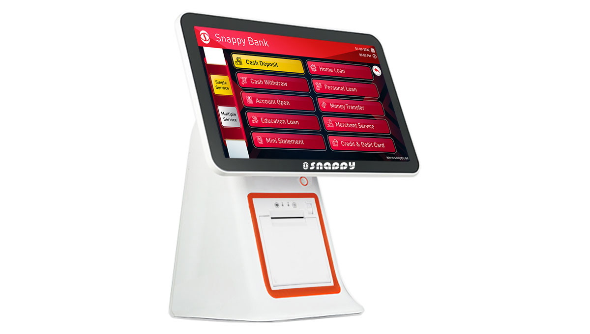 Snappy 15.6-inch Ticket Dispenser Desktop for Interactive Use model-GT26-B-1-2