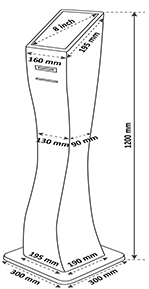 td-freestand-8inch-dimension