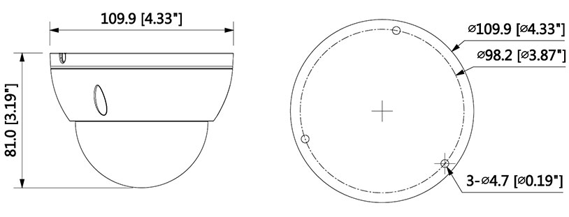 Mini Dome IR - IP-MD8FC-US3