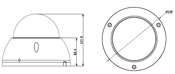 IR Dome WDR Vandal-proof - IP-D103MWC-US