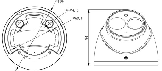 Small IR Dome - IP-MD103FC-US