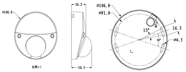 Wedge Dome wifi camera