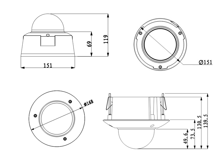 5mp Motorized Dome Camera