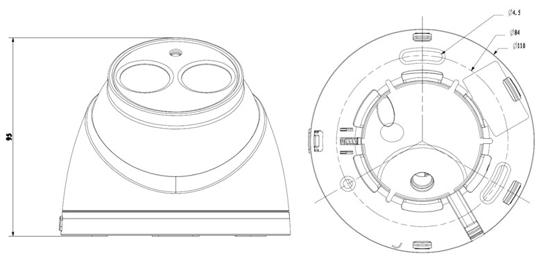 Small Dome Wdr 2mp-Camera