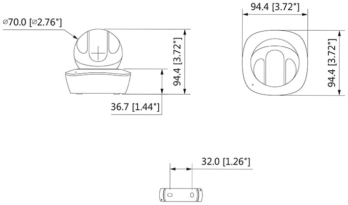 3 Megapixel C Series Wi-Fi Network Camera - IP-1C3FC-WS