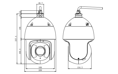 2 Megapixel Full HD 12x Mini PTZ Dome Network Camera