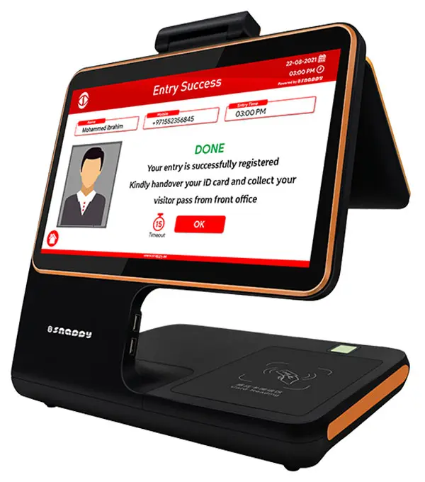 Digital Visitor model-SE-CG018 Registration Desk Mount for Secure and Paperless Visitor Logs-3