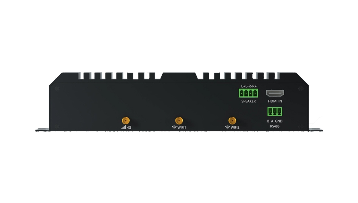 snappy visitor log book server device, back view, highlighting features