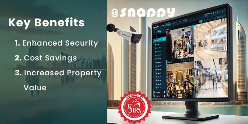 SIRA-Approved Snappy Video Management System for advanced surveillance of Abu Dhabi properties.