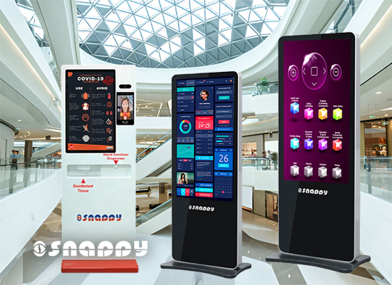 Snappy digital signage displays showcasing interactive screens for advertisements, promotions and customer engagement