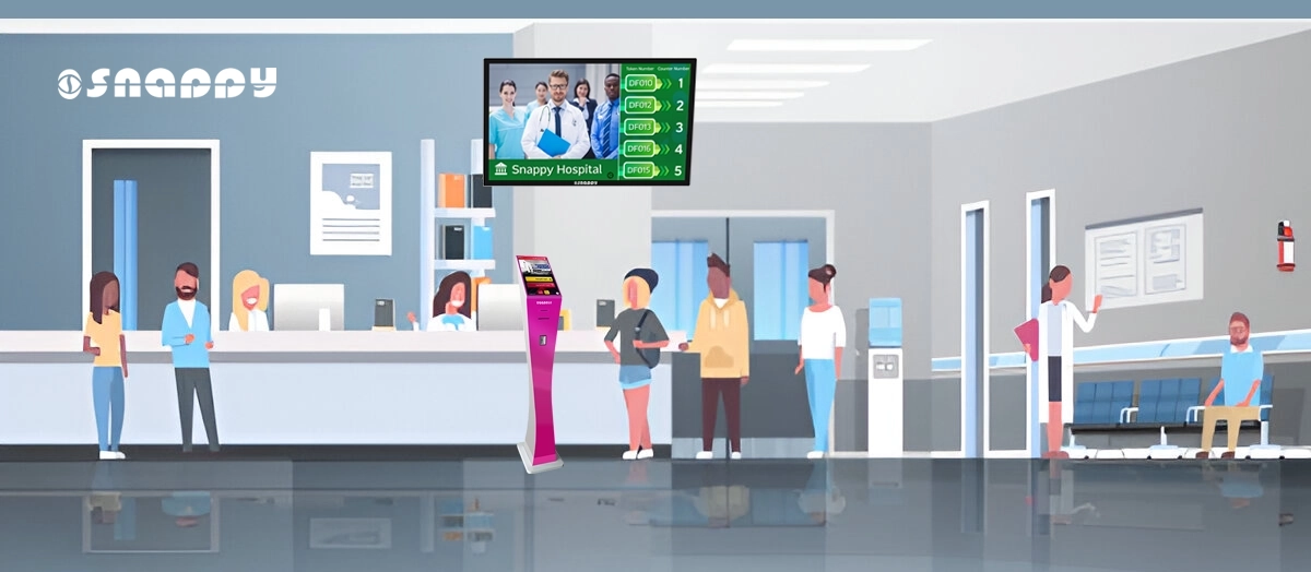 Snappy queue management ticket dispenser and counter display